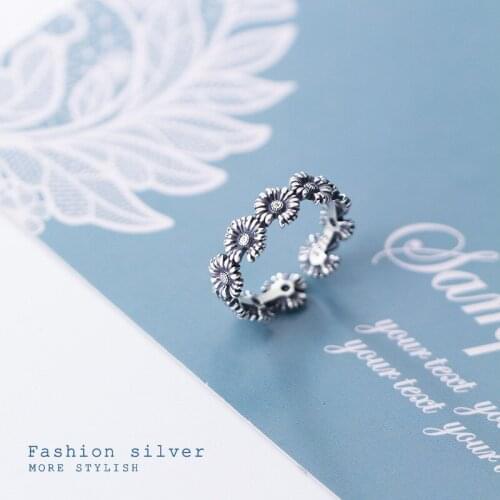 Bohemian Sunflower Rings For Women Boho Rings Party Trend Korean Creative Geometric Irregular Jewelry Gift