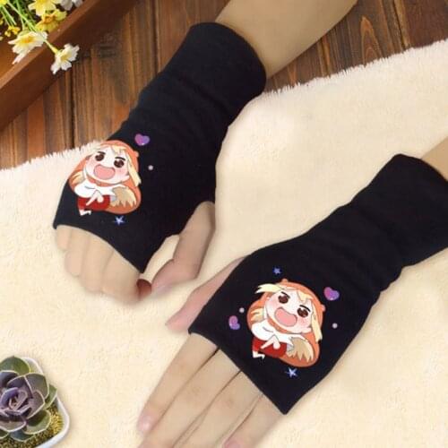 1 Pair New Cute Anime Himouto Umaru-chan Finger Knitting Wrist Gloves Mitten Lovers Anime Accessories Plush Toys Kids Gift