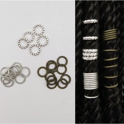 10pcs-30pcs alloy big viking different 3 styles hair dread beard dreadlock Beads rings tube for hair Accessories