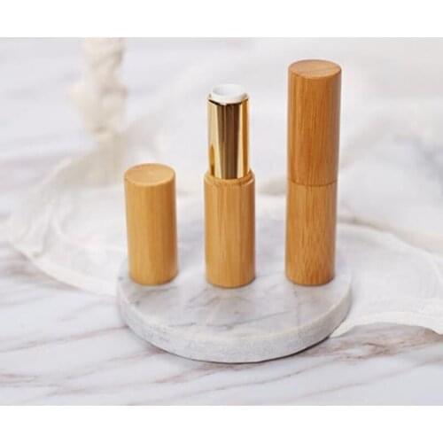 12.1mm Makeup bamboo design empty lip gross container bamboo lipstick tube DIY cosmetic, lip balm tubes F20173199