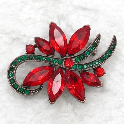 12pcs/lot Wholesale Fashion Brooch Rhinestone Marquise Flower Pin brooches Christmas Gift Wedding party prom C101443