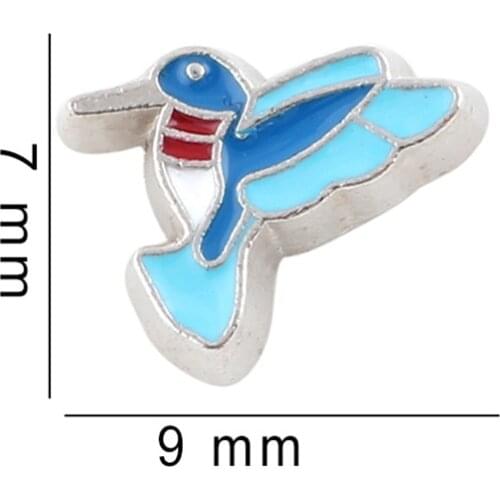 20Pcs/lot Bird Floating Charms Hand-made DIY for Glass Lockets