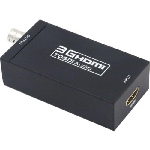 20pcs/lot Extender Mini HDMI to SDI Converter Adapter 3G HD SDI for driving HDMI Monitors with Power adapter EU US UK AU Plug