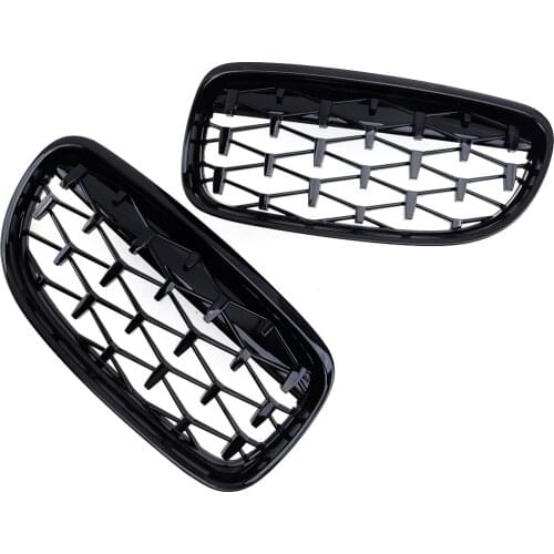 51137201967 1 Pair Car Shiny Black Diamond Meteor Style Grille Fit For BMW E90 LCI Facelift 2009 2010 2011 51137201968