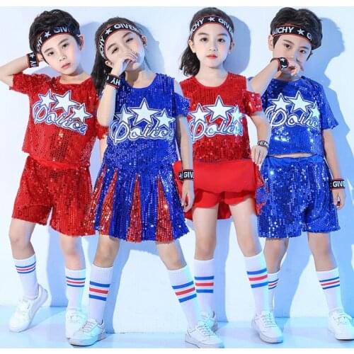 Children Jazz Dance Costumes Girls Hip-hop For Girl Modern Stage Dancing Performances Kids Jazz Dance Costumes Clothing