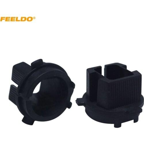 FEELD 50pcs Auto H7 HID Xenon Bulb Holder Base Adapter For Hyundai Veloster Genesis KIA K5 Volkswagen Polo Bracket Retainers