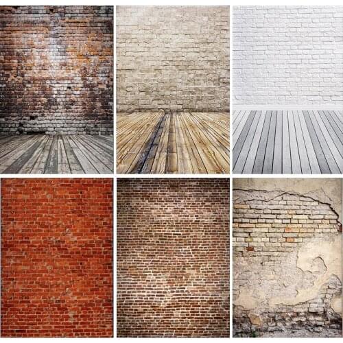 Mehofond Brick Wall Photo Background Vintage Wood Floor Photography Backdrops Baby Shower Birthday Photo Studio Backdrop Props