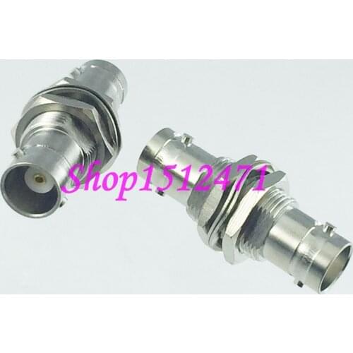 BNC female nut to BNC female nut jack bulkhead in series RF adapter connector