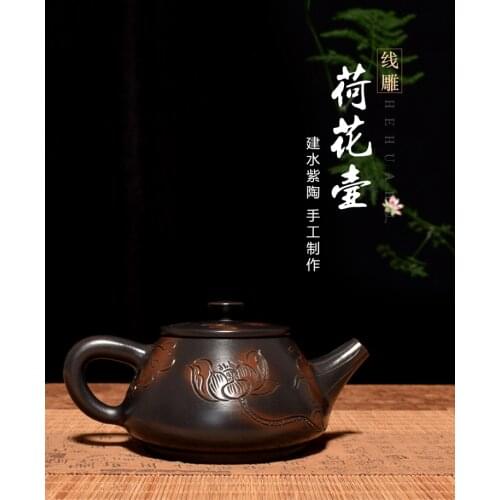 China Yun Nan Lotus Teapot Ceramic Kettle For Tea Puer Oolong Portable Tea set