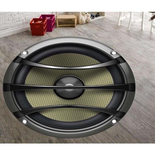 Speaker Patterned Round Carpet,Non Slip Floor Carpet,Kitchen Rug,Teens Carpet,Corridor Rug, area Rug Modern Carpet