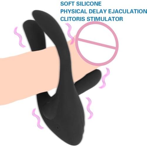 Nipple Massager G-spot Vibrator Sex Shop Time Delay Ejaculation 10 Mode Clitoris Stimulation Penis Rings Sex Toys for Men Women