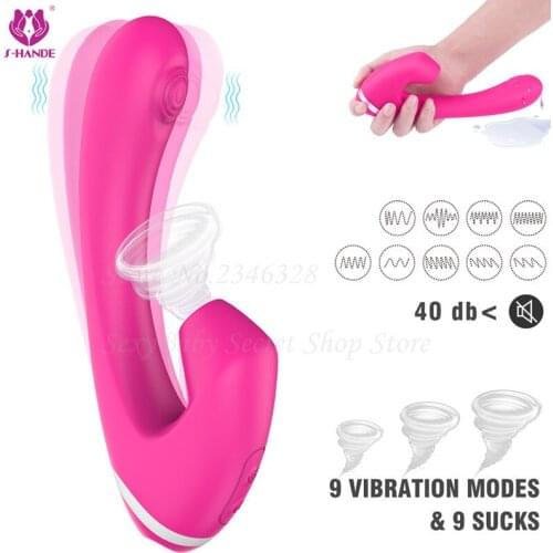 Powerful 9 Speed G Spot Anal Dildo Vibrator for Women 9 Modes Sucking Nipple Clitoris Magic Wand Massager Female Masturbator