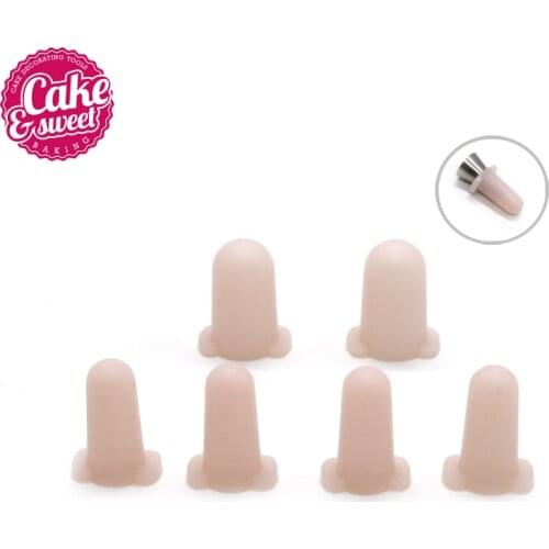Silicone Piping Tip Cover Set (6 pk) Decorating Tips Pastry Bags Icing Tubes Cover Set Cake Sugarcraft Fondant Pastry Tools