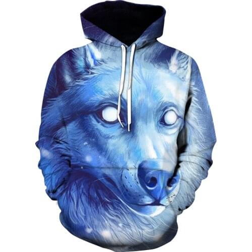 2021 new wolf head hoodie mens hoodie fall/winter hip-hop hoodie casual brand spring and autumn 3D wolf head hoodie pullover
