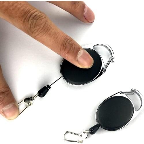 New Camping Metal Retractable Key Chain Key Holder Tactical Keychain Outdoor key Ring Pull Belt Clip Gift Accessories