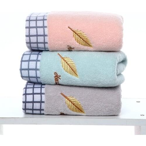 100% Cotton Solid Color Face Towel For Adult Fast Drying Travel Gym Camping Sports Soft Washcloth Gift Toallas 34X75CM