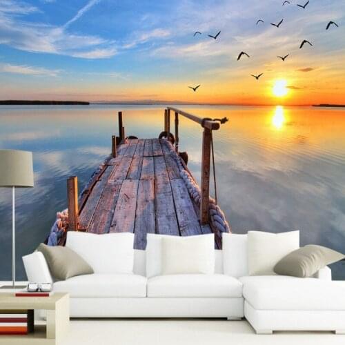 Dropshipping Colomac Photo Wallpaper 3D Wall Beautiful Seaside Coastline Wallpaper for Bedroom Walls 3d Mural Carta Da Parati