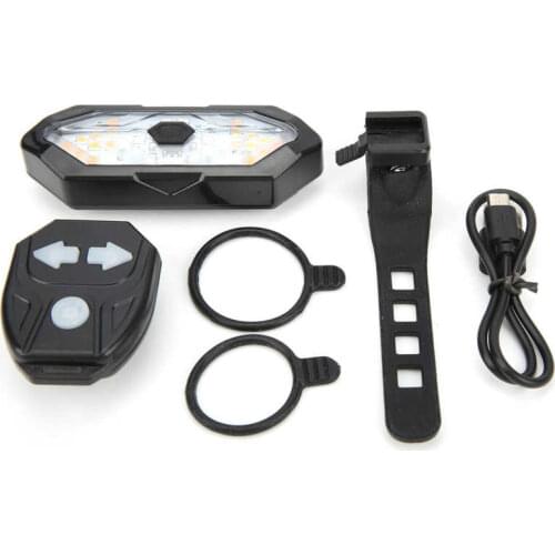 Mountain Road Bike Safety Light Headlight Hot Warning Light With Horn Smart Remote Control Turn Signal USB Rechargeable