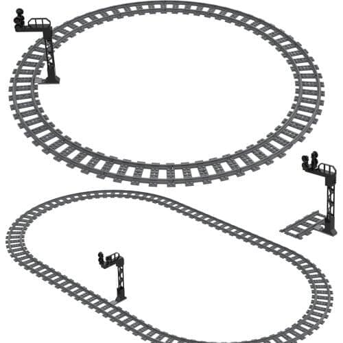 Track Train Building Blocks Compatible Major Brand Kids Toys 53400 53401 Early Learning MOC Education Gifts