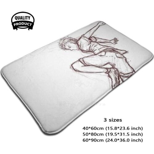 Comfortable Door Mat Rug Carpet Foot Pad Leap Jump Parkour Sketch Pose