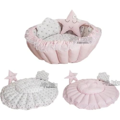 Jaju Baby Powder Design Retractable Play Mat Baby Nest