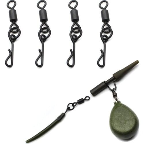 20PCS Carp Fishing Clip Rolling Hook Ring Swivel Micro Hook Ring Quick Kwik Change Flexi Ring Rolling Swivel Fishing Accessories