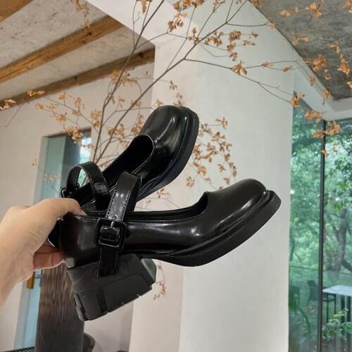 Summer hot female thick-soled Mary Jane small leather shoes retro Japanese jk uniform cute soft sister leather shoes