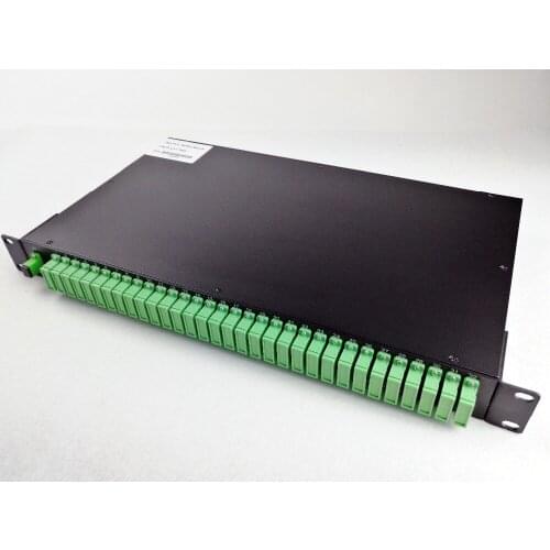 1RU19inch Rack Mount Holding ABS Box Type 1x64 Optical PLC Fiber Splitter