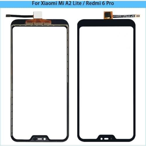 10PCS New 5.84" For Xiaomi Redmi 6 Pro Mi A2 Lite Touch Screen Panel Sensor Digitizer Touchscreen LCD Front Glass Replace Parts