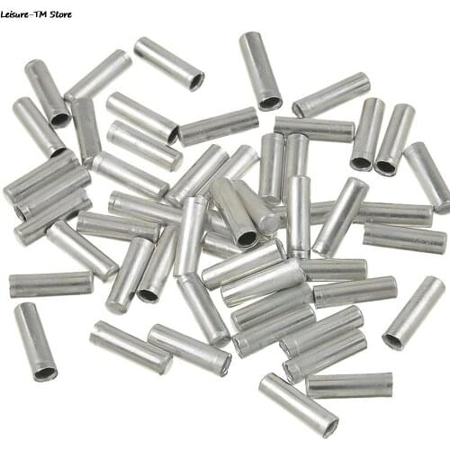 100 PCS Silver Color Wholesale Bicycle Bike Shifter Brake Cable Tips Caps End Crimp Tool Accessories
