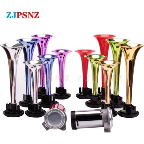 12V 130db Dual Horn Super Loud Electric Solenoid Valve Car Electric Air Horn Speaker For Vehicle Car Auto SUV Truck Lorry RVBoat