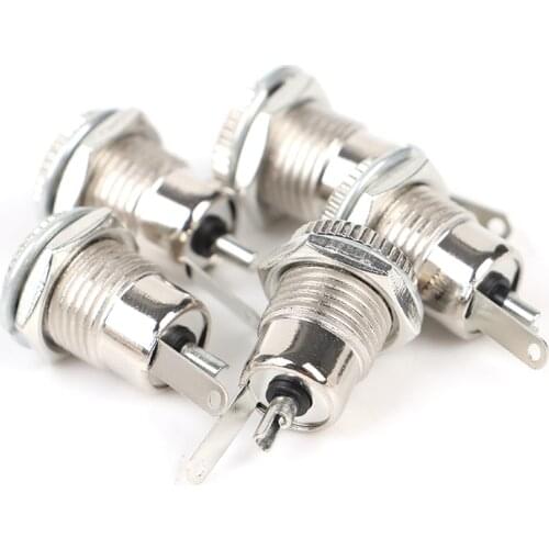 5 Pieces DC Power Jack Socket Threaded Charging Socket Female Panel Mount Connector