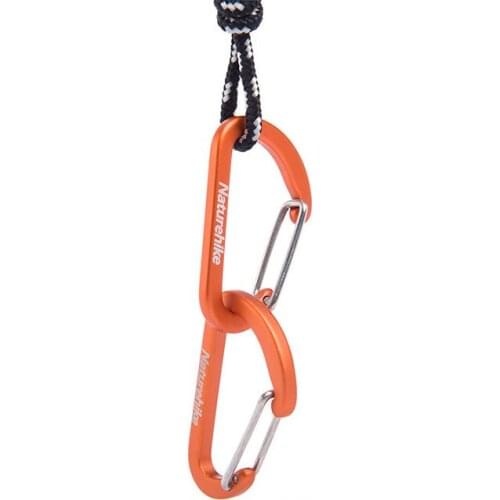 8pcs D Shape Camping Carabiner 4cm Aluminum Hook NH15A004-H Naturehik