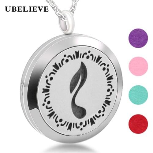 Stainless Steel Aromatherapy Locket Jewelry 30MM Essential Oil Diffuser Necklace Pendant Scent Locket With Pads Drop shipping