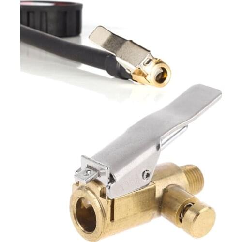 Car Tire Inflator Chuck Air Compressor Pump Lock On Nozzle Fine Thread Deflation New