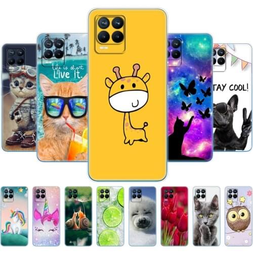 For Realme 8 Case 6.4" Soft Silicon TPU Back For Realme 8 Pro OPPO Realme8 4G RMX3085 Phone Cover Coque Capa Funda Bumper Bag