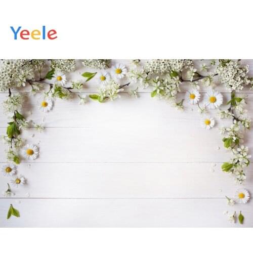 Yeele White Flowers Backdrops Baby Cake Food Portrait Photography Background Custom Photographic Backdrop For Photo Studio