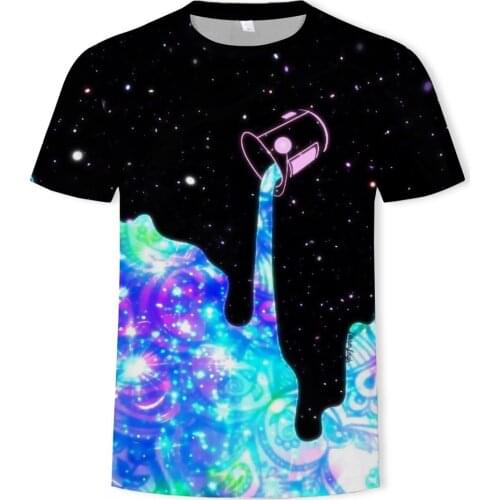 New Milk Bright Mens T shirt 3D Print T-shirt Fashion Street Harajuku O-Neck Breathable High Elasticity Mens Oversized Tshirt