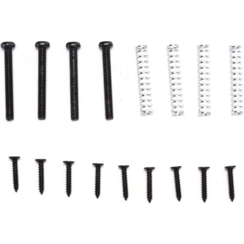 IRIN 12 Pcs Easy Install Guitar Humbucker Pickup Ring+Mounting Screws Set Kits Height Screw W/Spring Black Accessories