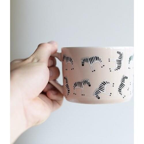 Brief cartoon animal coffee cup Zebra polar bear giraffe ceramic cup