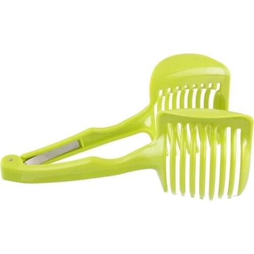 New EZLIFE Green Plastic Tomato Vegetable Slicer Tools ZH867 Tools Accessories Potato Cooking Kitchen Slicer K9Q7