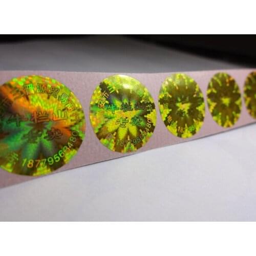 Custom hologram printing stickers ,void if removed . Free design