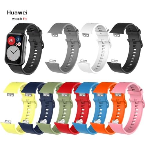 Rubber Strap for Huawei Watch Fit 20mm High Quality Replacement Part Sport Wrist Band Smart Wristband Bracelet Accessories