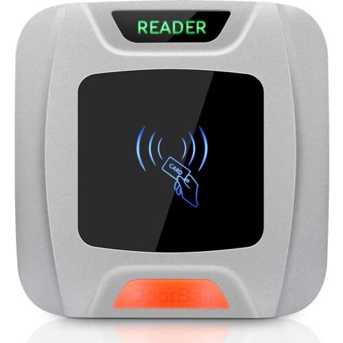 Silver Color Waterproof Proximity Card Reader125KHZ RFID Slave Reader Wiegand 26 output Card Reader for Door Access Control