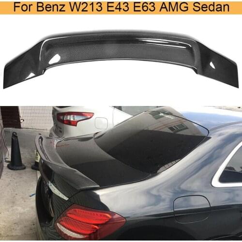 Carbon Fiber Car Rear Trunk Spoiler For Mercedes Benz E Class W213 E200 E400 E43 E63 AMG Sedan 4D 2016-2019 Rear Wing Spoiler