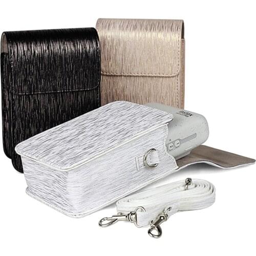 Besegad PU Leather Drawing Camera Storage Bag Carrying Case Cover for Fujifilm Instax Mini Liplay Fuji Film Instant Cameras