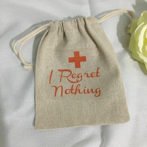 I Regret nothing wedding Hangover Kit favor gift Welcome Candy Bags Bachelorette hen bridal shower party gift bag