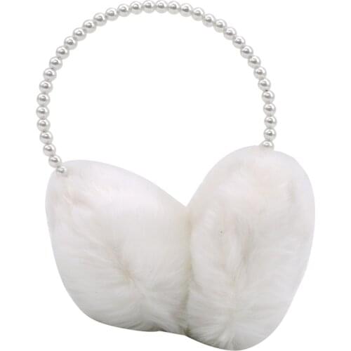 Pearl Winter Earmuffs Women Fashion Wool-like Warm Earmuff Ear Warmers Girls Soft Plush Warm Ear Muff Ear Hair Accessories