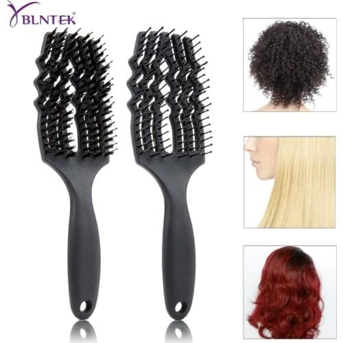 YBLNTEK Hair Brush Women Detangler Bristle Nylon Scalp Massage Wet Curly Detangle Comb Girls Salon Hairdressing Styling Tools
