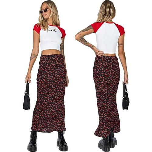 Women Maxi Skirt, Adults High Waisted Zebra-Stripe/Floral Print Invisible Zip Skirt